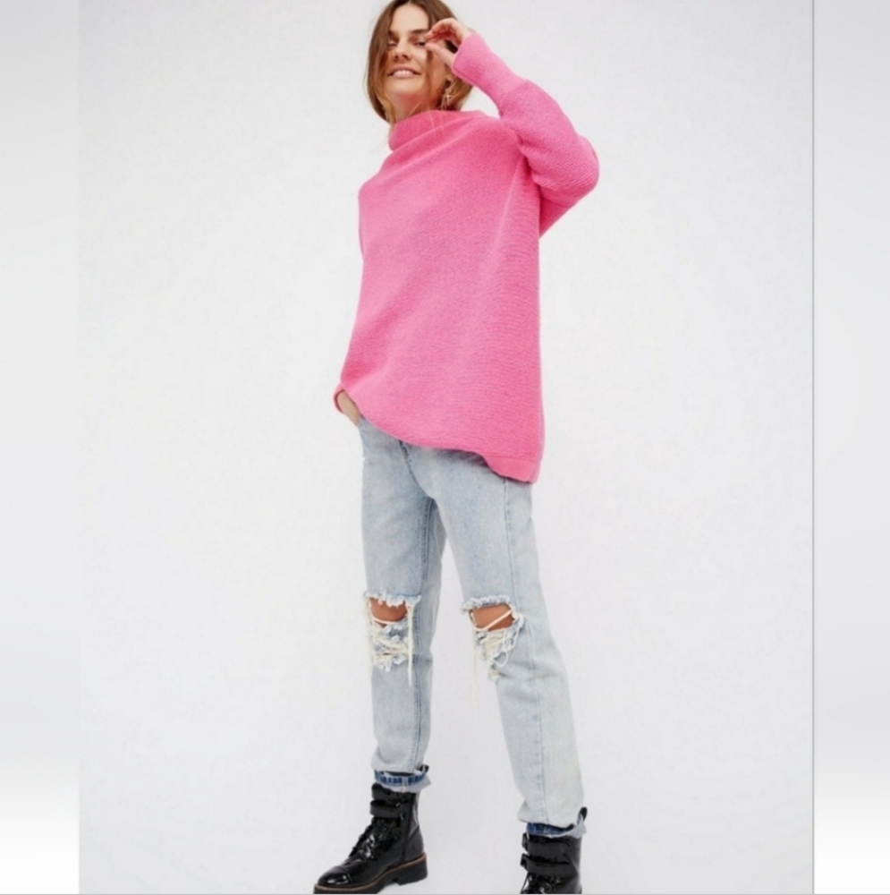 Free People Ottoman pink sweater M